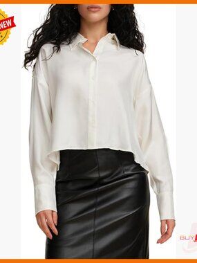 19MM Pure Mulberry Silk Button Down Shirt Long Sleeve Blouse Women's Tunic